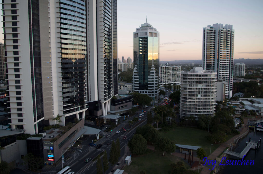 Balcony view of city in Australia