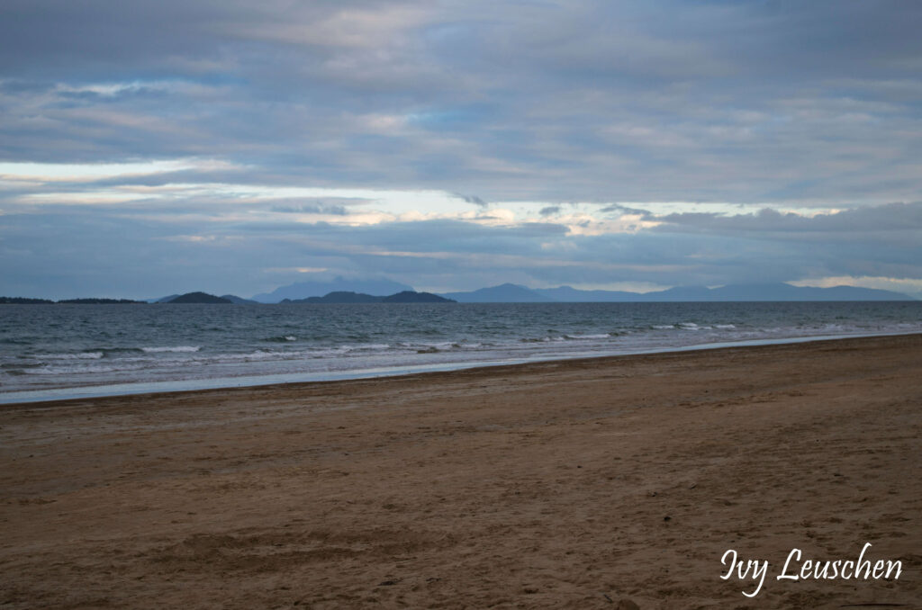 Cloudy day over beach