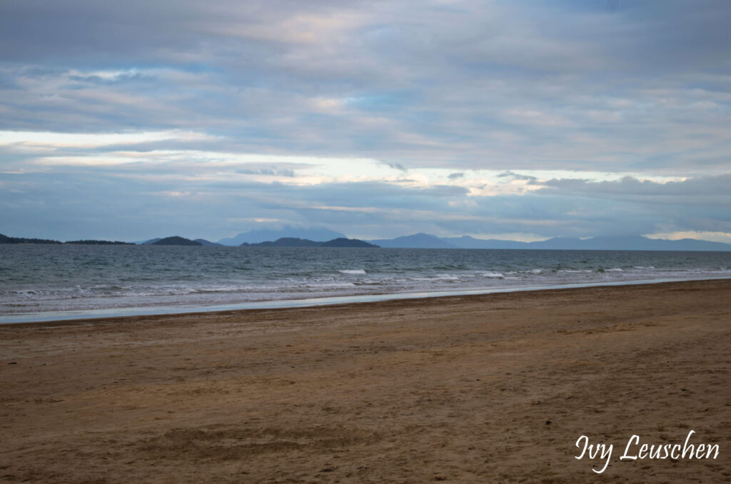 Cloudy day over beach