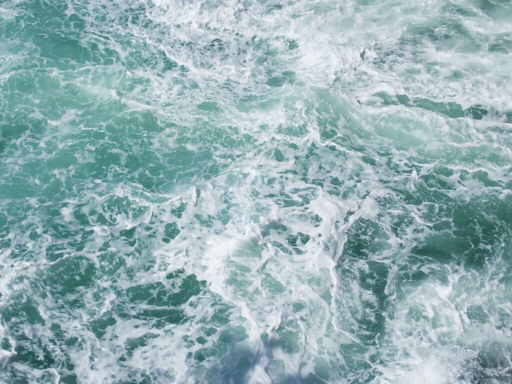 Splashing turquoise water