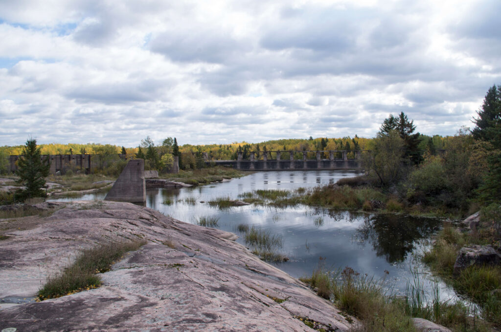 Old Pinawa dame on cloudy day