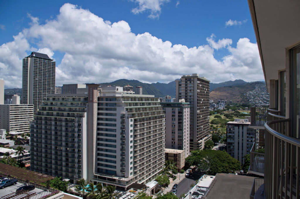 Balcony view of Honolulu